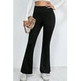 thumbnail image 5 of Cozy and Stylish: Black Split Flare Leg Pants with Thermal Lining, 5 of 8