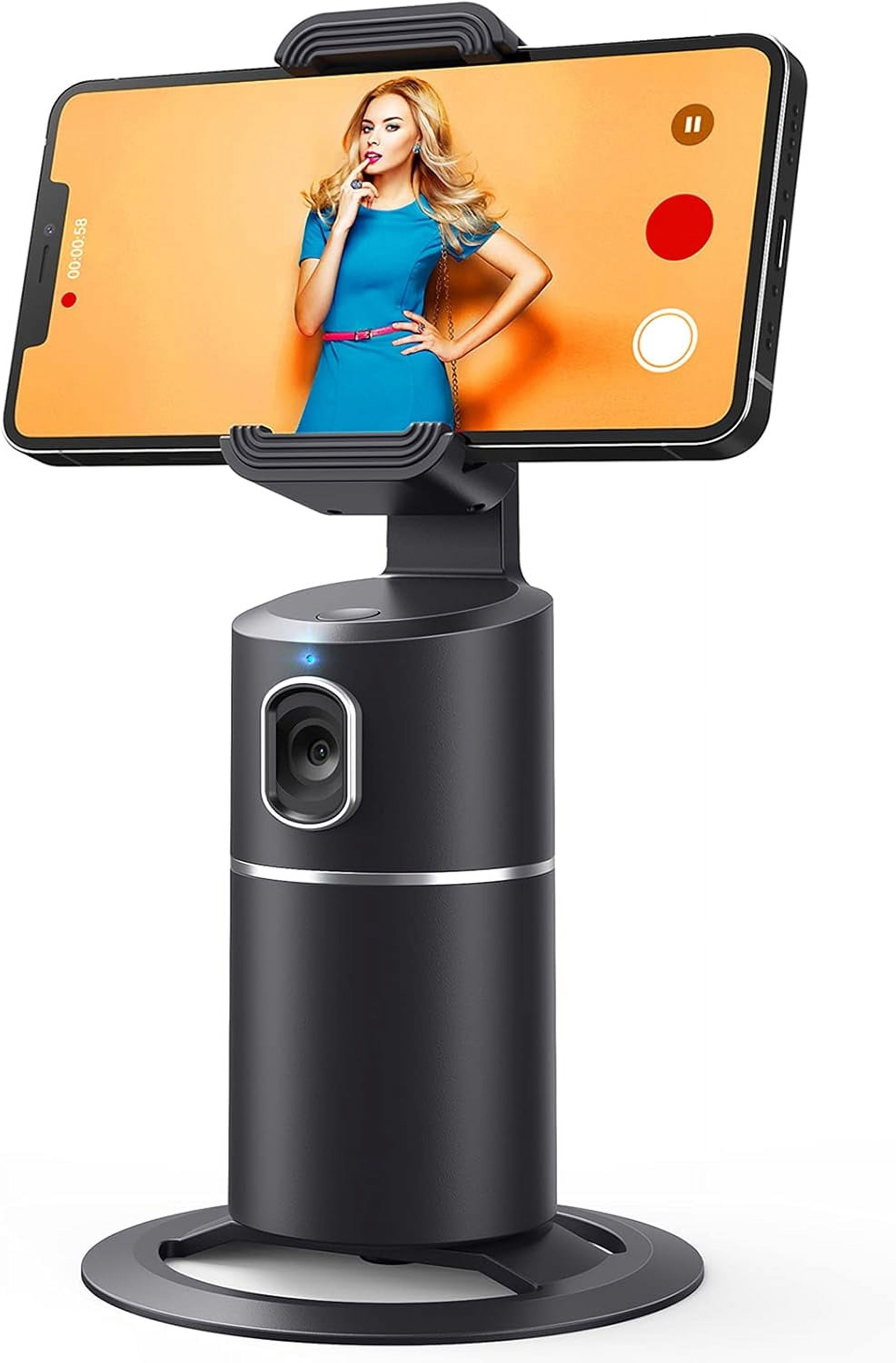 Auto Face Tracking Tripod With Fill Lights - 360° Rotation, Gesture Control, Detachable Remote