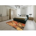 thumbnail image 5 of Ahgly Company Machine Washable Indoor Rectangle Contemporary Orange Area Rugs, 5' x 7', 5 of 7