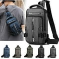 thumbnail image 4 of ZYQEEE Men Small Backpack Sling Bag Nylon Cross Body Bag for Travel Outdoor Hiking Camping, 4 of 11