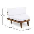 thumbnail image 4 of ACE-PATIO,4 PCS,HILLCREST V Shaped Acacia Wood 5 Seater Sectional Sofa Set with Coffee Table & Cushions,for Patio,Backyard,Porch,Garden(White), 4 of 9