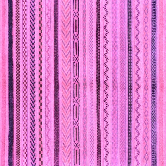 Ahgly Company Indoor Square Abstract Purple Modern Area Rugs, 5' Square