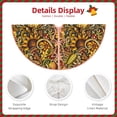 thumbnail image 3 of Lukts Vintage Sunflower and Corn Autumn Print Color Life Christmas Tree Skirt, Winter Holiday Tree Mat Decoration ,Can be Used as A Shawl-36", 3 of 6