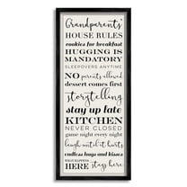 Stupell Industries Grandparents House Rules, 10 x 24,Design by Daphne Polselli