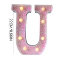 thumbnail image 3 of TERGAYEE LED Letter Lights,Light Up Pink Glitter Alphabet Letter Sign with Bulb for Night Light Girls Bedroom Birthday Baby Shower Wedding Christmas Pink Party Decorations, 3 of 3