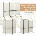thumbnail image 7 of GOFLAME 3 Panel Room Divider with Storage Shelves, 6FT Folding Privacy Screen with Lockable Wheels, Portable Rolling Wall Divider, Freestanding Partition Screen for Room Separation, 7 of 7