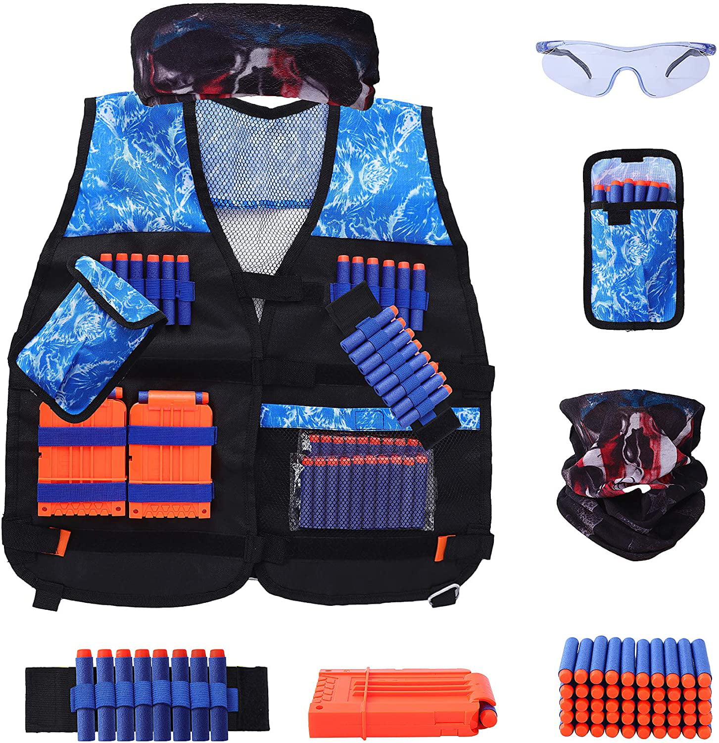 Elite Tactical Vest Kids Gun Foam Dart Clip Holder Waistcoat Jacket For Gift 