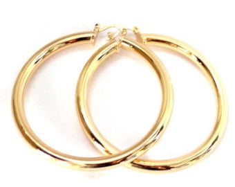 Gold Plated Hoop Earrings Large Top Sellers, 52% OFF 