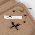 thumbnail image 6 of Hotpom Fashion Black Crystals Beaded Bowknot Bracelet Necklace Set, Handmade Bead & Elegant Bow Accent Simple and Generous Elegant Design jewelry, 6 of 6