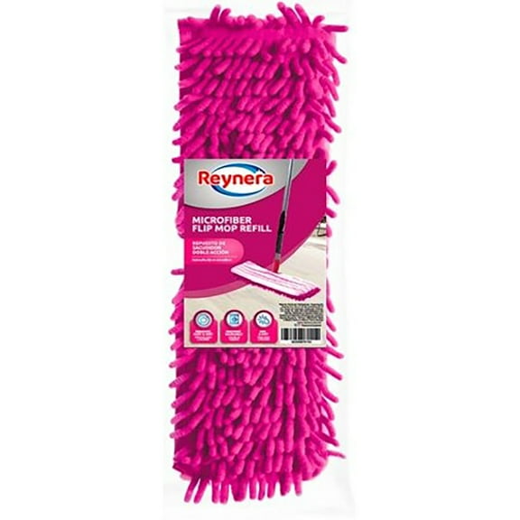 Reynera Magenta Microfiber Lie-flat Dust Mop Head Refill, 1 Count