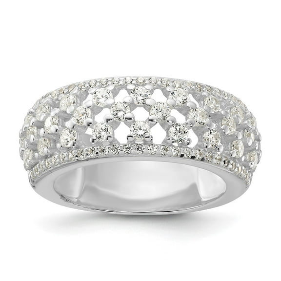 Sterling Silver Polished CZ Ring