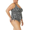 thumbnail image 6 of Terra and Sky Women's Plus Size Print Racer Back Swim Tankini Top, 6 of 6