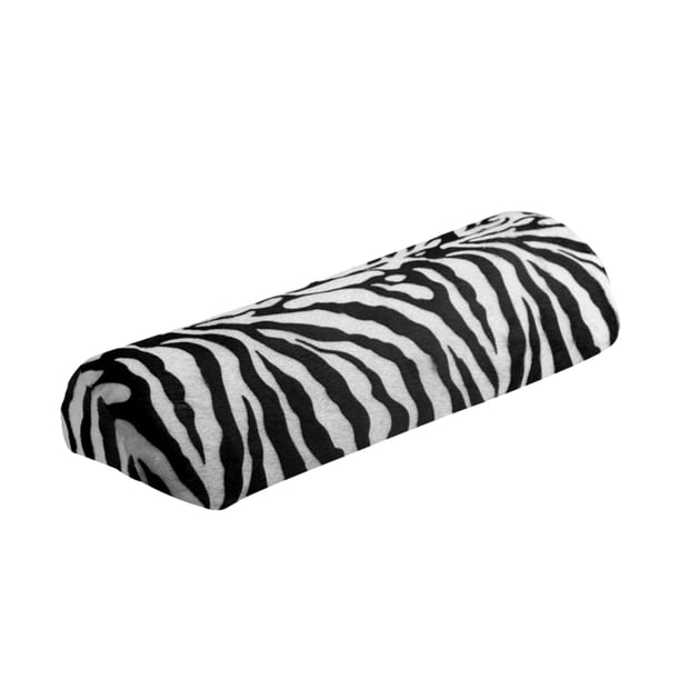 Minnieouse Herramienta de maquillaje de poliéster para manicura de uñas con cojín cómodo y duradero, almohadilla de mano para decoración de Juegos de manicura rayas de cebra