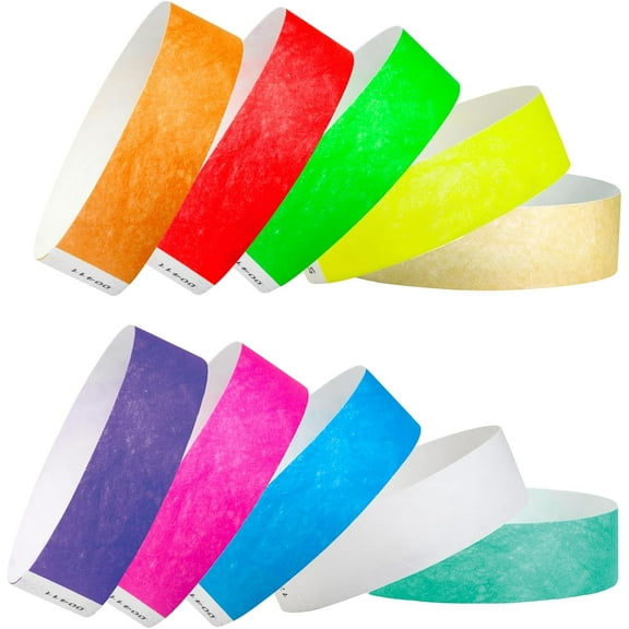 1,600 Tyvek Wristbands for Events, 10-Color Variety Pack – Tamper-Proof Design Prevents Reuse – Premium-Grade Bracelets for Hospital & Medical ID, Party, VIP Identification