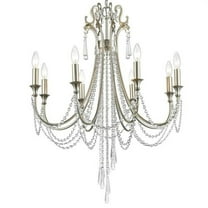 8 Light Chandelier-Hand Cut Crystal Type-Antique Silver Finish Bailey Street Home 49-Bel-3362054