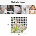 thumbnail image 5 of Easter Cloth Napkins, Spring Rabbit Sheep Duck Eggs Plants Black Plaid Washable and Reusable Dinner Napkins Set of 8, Table Napkin for Kitchen Party Birthday Wedding Hotel Housewarming 20"x20", 5 of 9