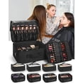thumbnail image 3 of Estuche de maquillaje Relavel extra grande con 8 bolsas transparentes y correa, 3 of 7