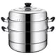 thumbnail image 1 of Olla vaporera de tres capas de acero inoxidable, olla humeante para uso doméstico, 1 ud., 1 of 6