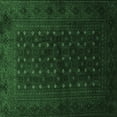thumbnail image 1 of Ahgly Company Machine Washable Indoor Square Persian Emerald Green Traditional Area Rugs, 5' Square, 1 of 4