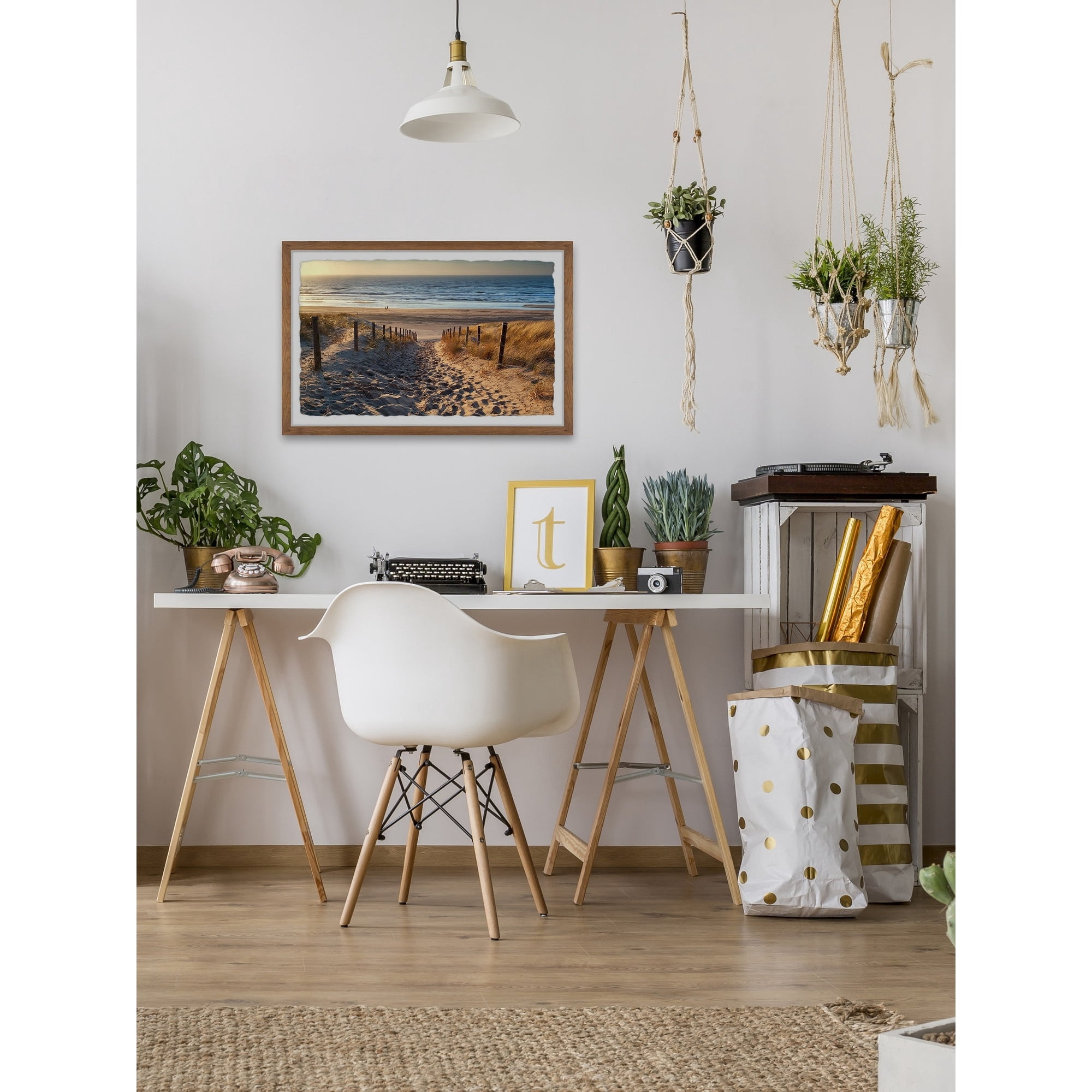 Marmont Hill Narrow Hill to the Sea Framed Wall Art