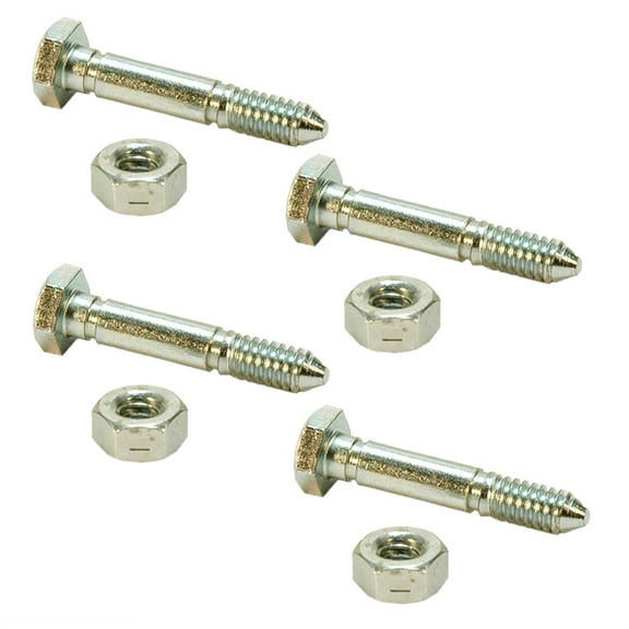 RAParts 4 Pack Shear Pins Lock Nuts Fits Ariens 532005 53200500 Fits John Deere AM123342