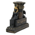 thumbnail image 4 of Ebros Ancient Egypt Black and Gold Seated Isis and Osiris Pillar Candle Holder, 4 of 7