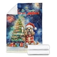 thumbnail image 2 of Merry Christmas and Happy New Year Santa Cocker Spaniel Holiday Xmas Winter 2025 Cozy Fleece Blanket Cockers Dog Lover Gifts Warm Soft Throw Blanket - 00024, 2 of 5