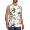 thumbnail image 2 of Fotbe Men's Vintage Palm Trees Print Men's Sleeveless Muscle Tank Tops Casual T-Shirts for Gym Workout Beach-Medium, 2 of 8