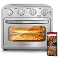 thumbnail image 4 of Air Fryer Toaster Oven Combo, 4 Slice Toaster Convection Air Fryer Oven Warm, Broil, Toast, Bake, Air Fry, Oil-Free, Accessories Included, Stainless Steel, Silver(16QT Air Fryer Oven), 4 of 16
