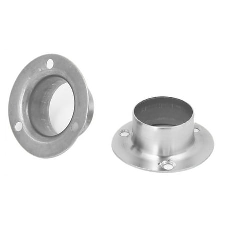 32mm Dia Wardrobe Hanging Rail Rod End Support Holder Bracket 2pcs