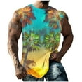 thumbnail image 3 of BiZtdJrK Summer Beach Tank Top for Men Fashion Tropical Hawaiian Palm Tree Print Sleeveless Shirts Muscle Tee Vacation Clothes Light Blue XXL, 3 of 6