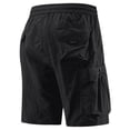 thumbnail image 6 of Beach Shorts for Men Summer Casual Elastic Waist Straight Leg Loose Fit Knee Length Cargo Shorts with Pockets, 6 of 6