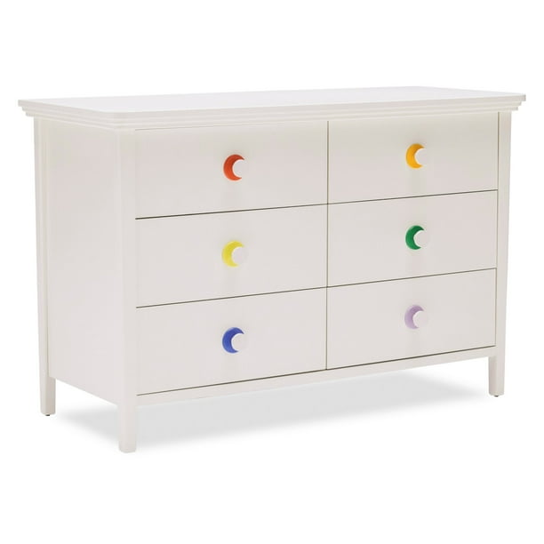 White 6 Drawer Dresser By Drew Barrymore Flower Kids Walmart Com