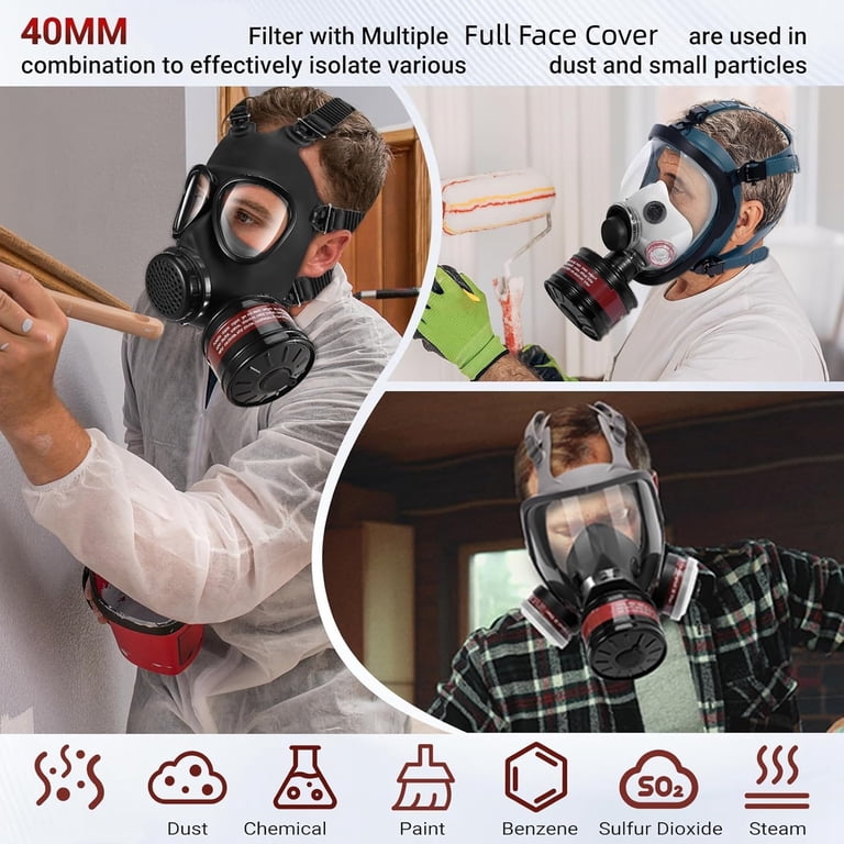 XINBTK 40MM Filter for Full Face Cover, Chemical Dust Spray