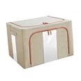 thumbnail image 1 of Bolsa de almacenamiento de ropa plegable Sunnimix organizador ventana transparente impermeable 60 cm x 42 cm x 40 cm Beige, 1 of 8
