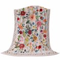 thumbnail image 6 of Pink Flowers Blanket Soft Cozy Warm Throw Blanket for Couch, Plush Fuzzy Flannel Fleece Blankets for Sofa, Spring Farmhouse Floral Leaves Vintage Bed Blankets Lightweight Gifts for Women, 50"x60", 6 of 9