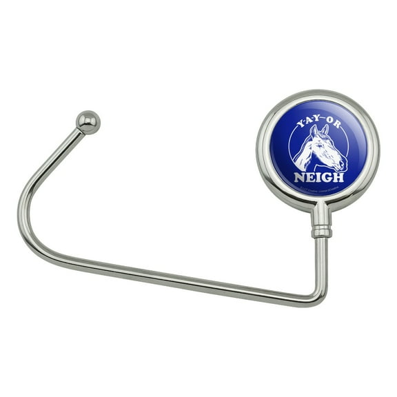 Yay Or Neigh Nay Horse Funny Humor Purse Bag Hanger Holder Hook