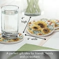 thumbnail image 2 of Thirstystone "Sunflowers Forever" 4-Pack Round Absorbent Stone Coasters, 2 of 7