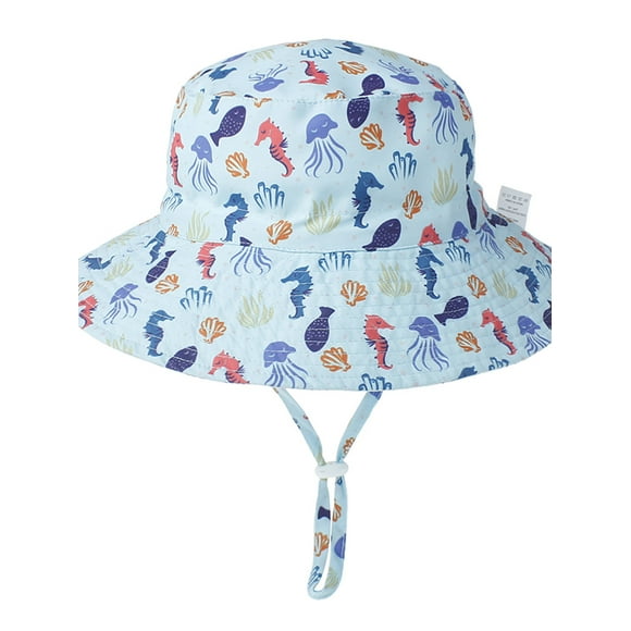 Gupgi Summer Baby Bucket Hat Kids UV Protection Hat Travel Beach Cap Sun Hat