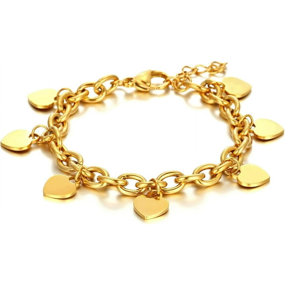 Gold Plated Bracelets for Women Charm Bracelets for Women Stainless Steel Bracelets Jewelry Gift