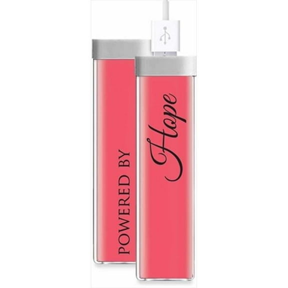 Angelstar 128396 Portable Usb Charger Battery On The Go Powered By Hope Coral 3.75 In.