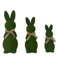 thumbnail image 2 of CQCYD Easter Bunny Decorations, 3Pcs Flocked Bunny Figurines Desktop Ornaments For Easter Party Spring Home Decor Indoor Outdoor Holiday Scene Decorations, 2 of 9