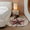 thumbnail image 2 of Round Area Rugs Collection 4 Ft, Texas Star Retro Non-Slip Residential Carpet, Red Wooden Berry Vintage Indoor Crawling Mats Runner Rugs for Living Room/Dining Room/Bedroom, 2 of 8