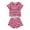 Red, variant on lnmuld Toddler Boys Striped Summer 2 Piece Outfit Set Short Sleeve Tee & Matching Play Shorts Size:2-3 Years
