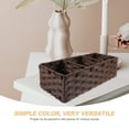 thumbnail image 3 of COMPUKAS 1Set Woven Storage Basket for Kitchen Storage Organization Classification 35.5X15X10CM Coffee Braided Design, 3 of 6