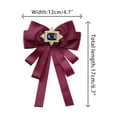 thumbnail image 2 of INSPIRE CHIC Women's Bow Tie Bow Brooch Vintage Rhinestone Ribbon Solid Color, 2 of 5
