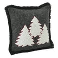 thumbnail image 4 of VHC Brands 3 Christmas Trees Black Woven Pillow 12x12, 4 of 6