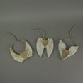 thumbnail image 4 of Gerson Wood Angel Wings Heart Hanging Wall Sculptures Rustic Twine (Set of 3), 4 of 4