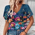 thumbnail image 4 of Blczomt Trendy Womens Shirts Casual Lightweight Shirts Cute Short Sleeve Summer Shirts for Women,XXL, 4 of 6