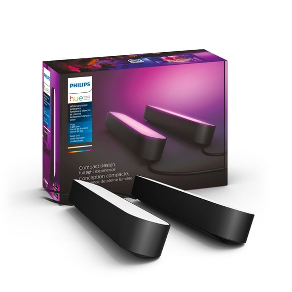 Philips Hue Play Integrated LED Light Bar 2-Pack, Black